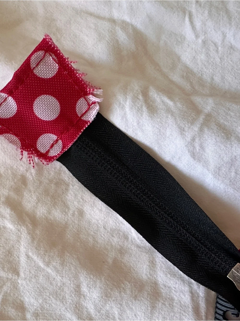 Disney Red and White Polka Dot Minnie Tote Bag with Black Bow Accent